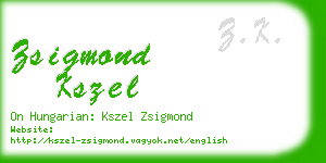 zsigmond kszel business card